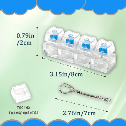 Teclado Mecánico de 4 Teclas LED Antiestrés