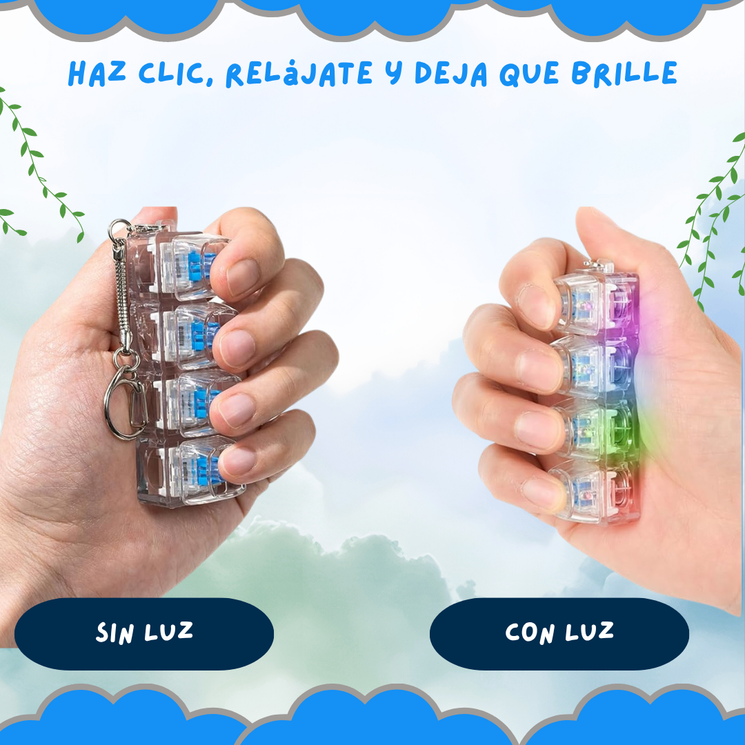 Teclado Mecánico de 4 Teclas LED Antiestrés