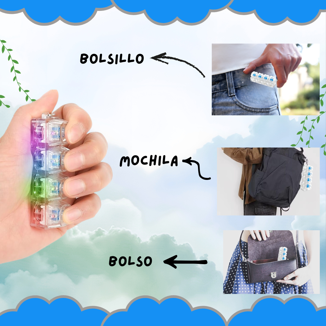 Teclado Mecánico de 4 Teclas LED Antiestrés